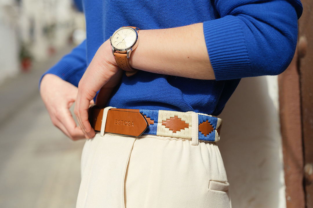 ADELINA - DENIM BLUE & ECRU