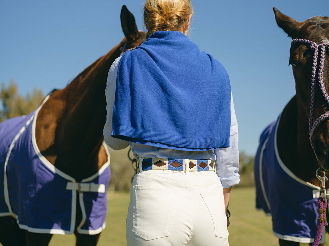 ADELINA - DENIM BLUE & ECRU