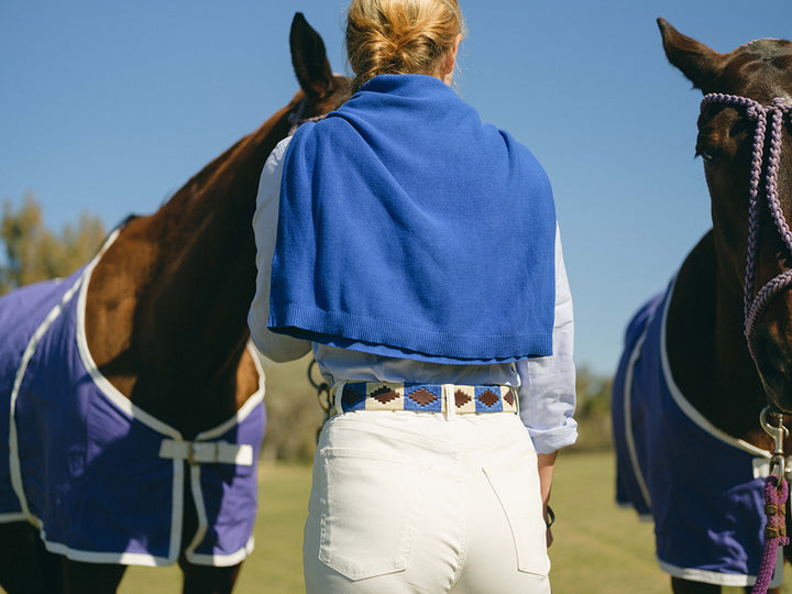 ADELINA - DENIM BLUE & ECRU