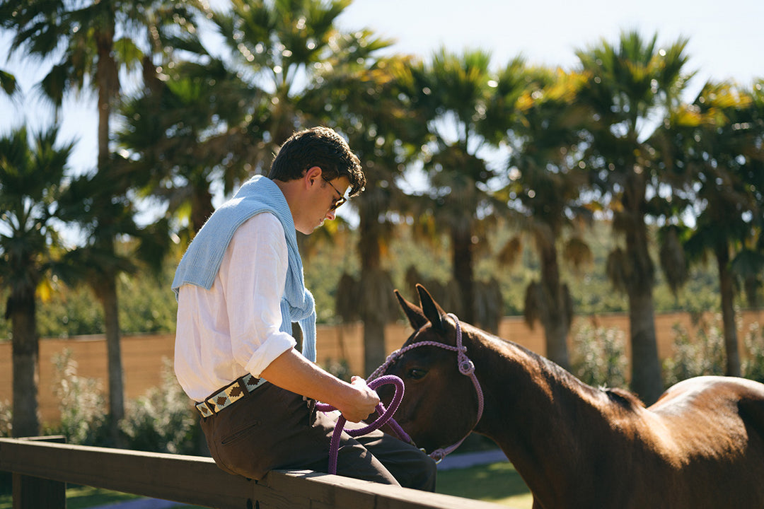 ADELINA - SKYBLUE & ECRU
